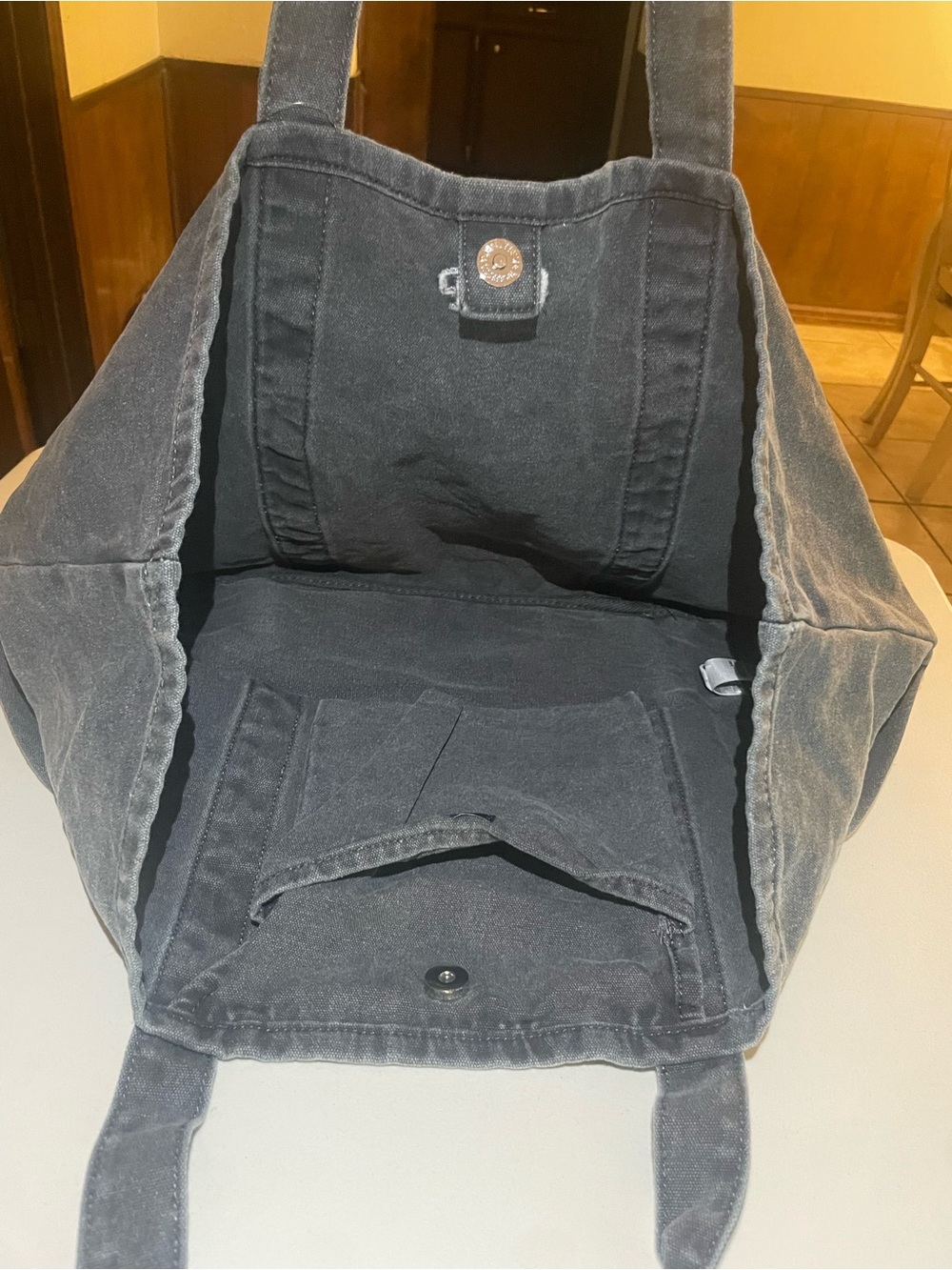 GAP Women’s Black Denim Tote Bag - BRAND NEW - Picture 5 of 8